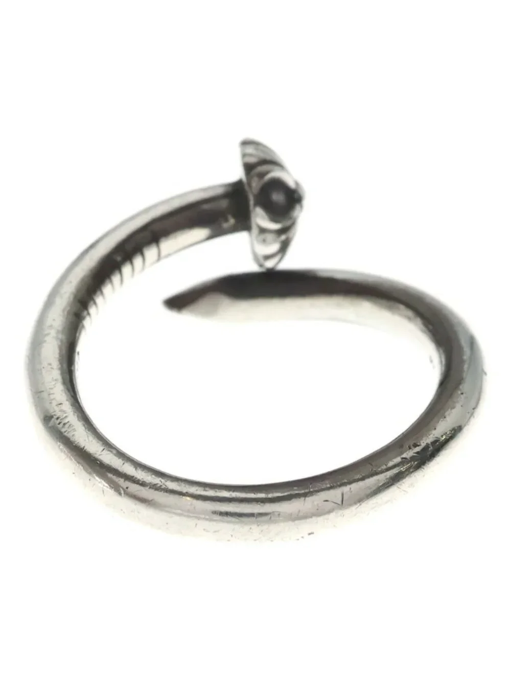 Chrome Hearts Nail Crsball Cross Ball Ring Silver